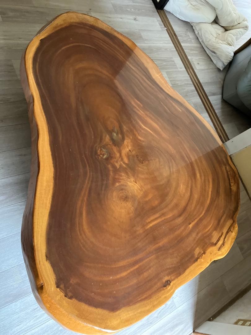 朱雀10cm 欅 けやき 天然木テーブル　ミニ箕のセット