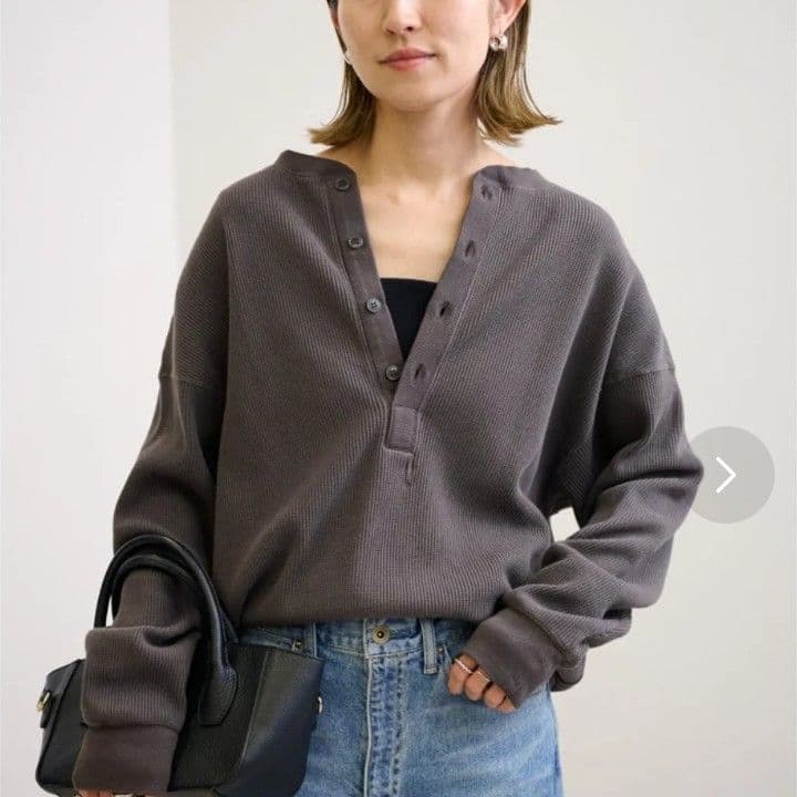 FRAMeWORK ワッフルヘンリープルオーバー