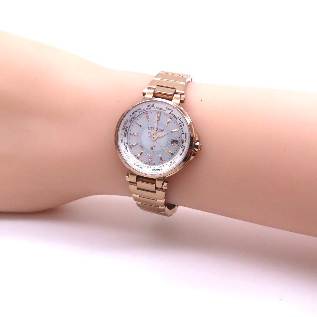 美品 EC1012 51W クロスシー 電波ソーラー シチズン 時計 ダイヤ