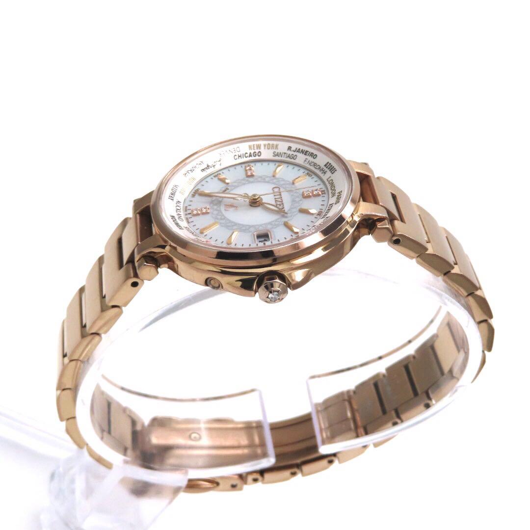 美品 EC1012 51W クロスシー 電波ソーラー シチズン 時計 ダイヤ