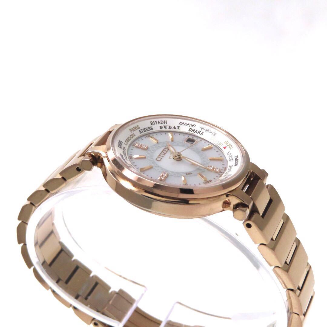 美品 EC1012 51W クロスシー 電波ソーラー シチズン 時計 ダイヤ