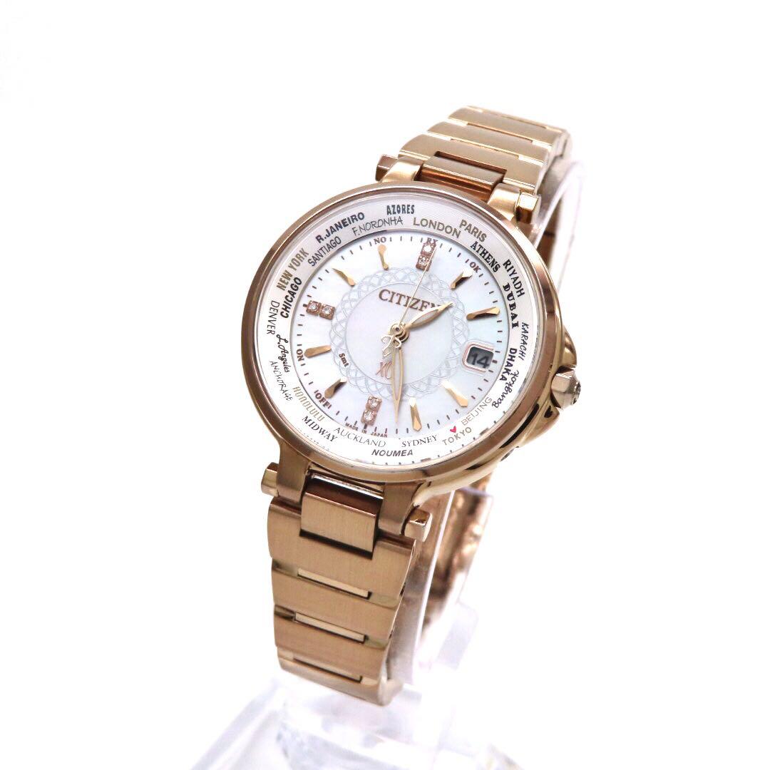 美品 EC1012 51W クロスシー 電波ソーラー シチズン 時計 ダイヤ