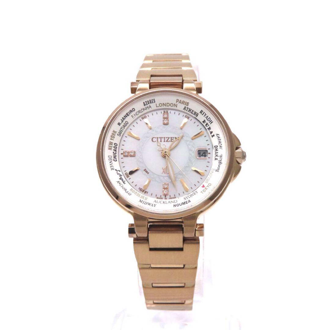 美品 EC1012 51W クロスシー 電波ソーラー シチズン 時計 ダイヤ