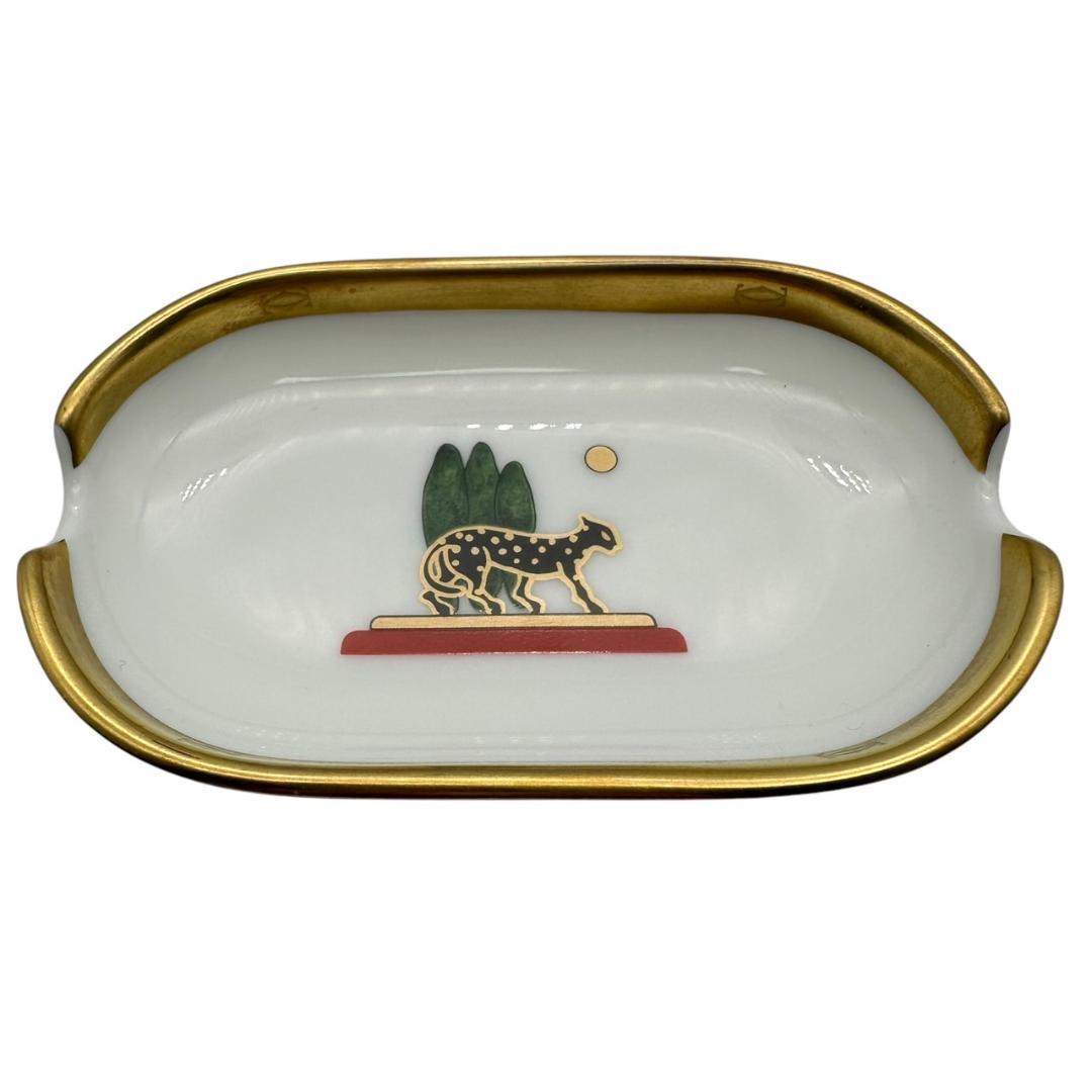 Cartier カルティエ 小物入れ 灰皿 陶器製 アッシュトレイ 動物 樹木