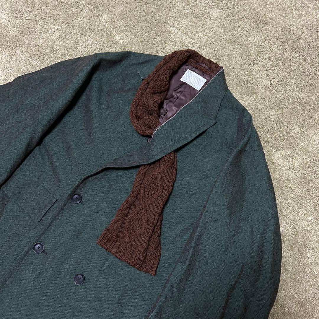 kolor 22AW ラギットへリンボーン ドッキング ダブル コート