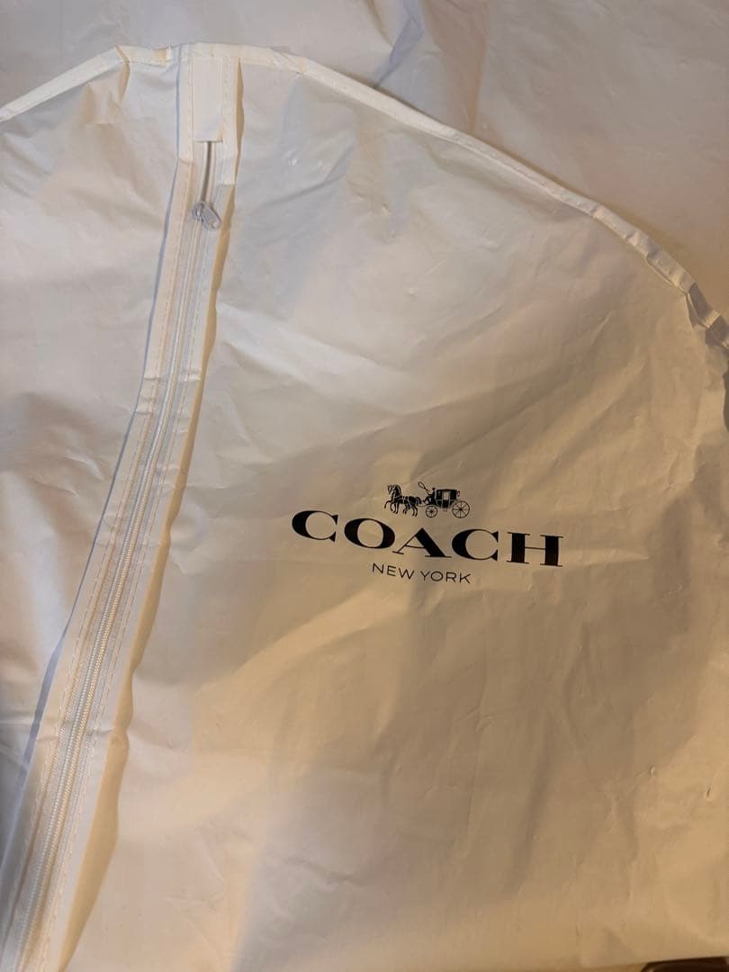 COACH ケープ　ポンチョ　ベルト付き　ノーカラー　コート　ベージュ