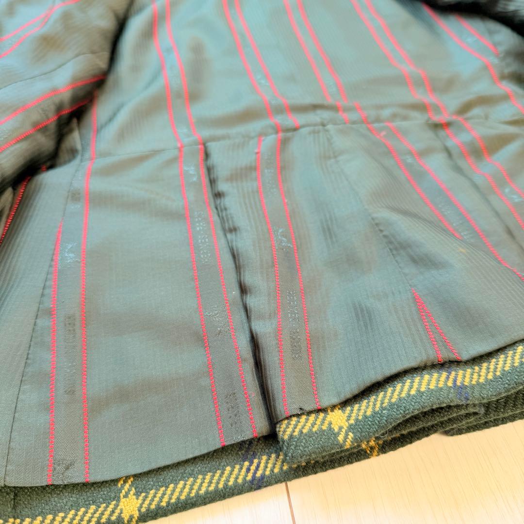 希少✨エルメス　カシミヤ100 テーラードジャケット ペプラム　裏地ロゴデザイン