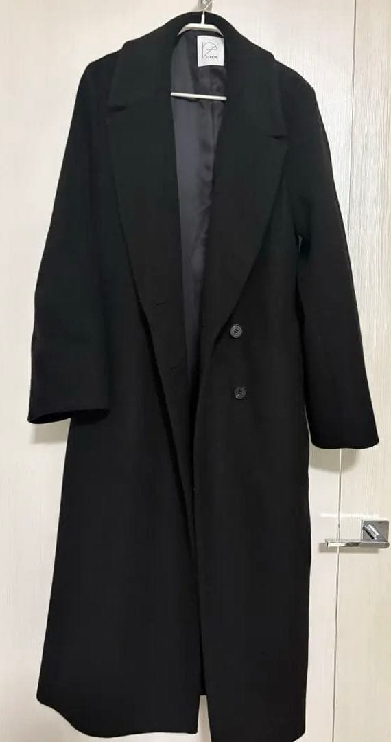 crewre クルーレ　ウール　ブラック ロングコート　サイズ1
