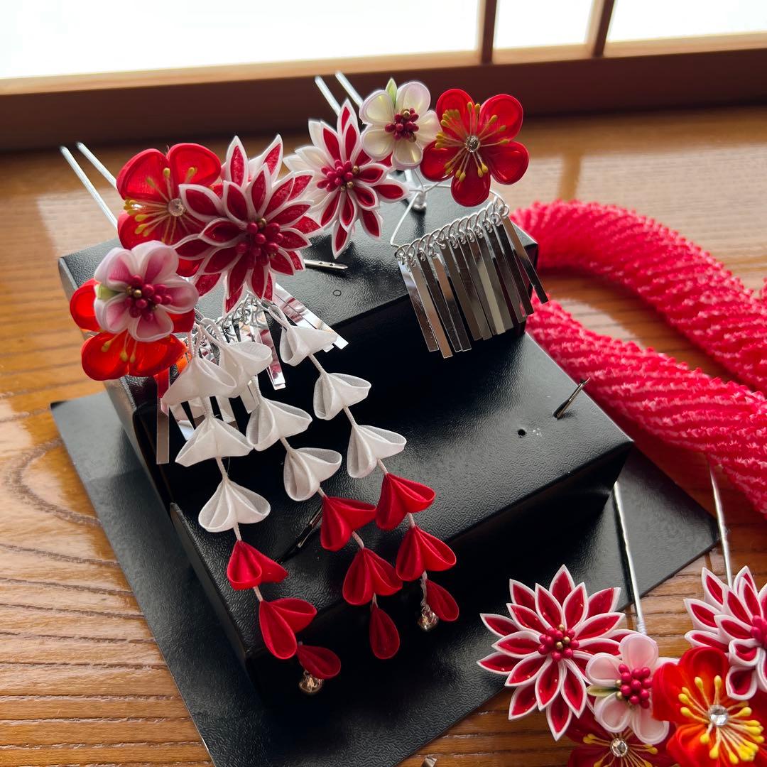 伝統的な髪飾りセット 七五三用