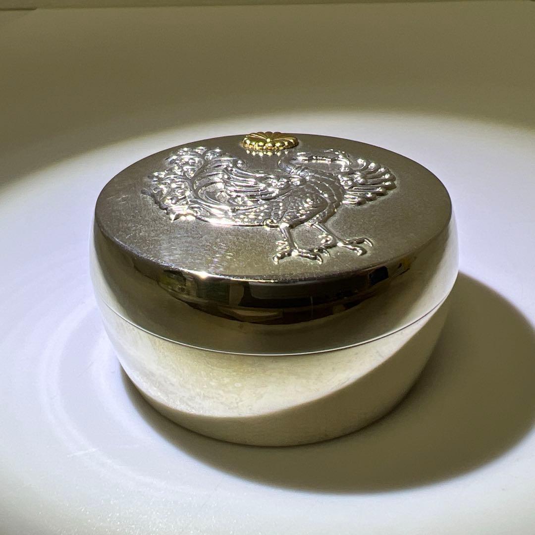 平成2年　純銀　天皇御即位記念鳳凰文ボンボニエール　共箱　東Y7-0804⭐︎1F