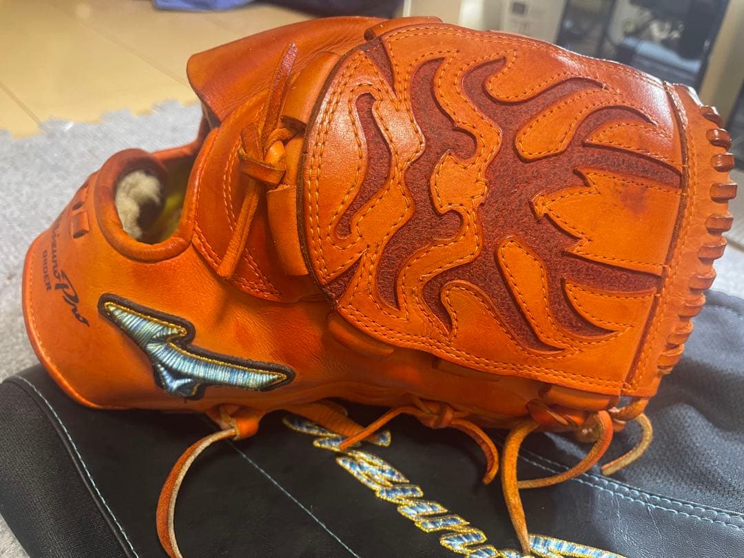 Mizuno Pro Order 投手 波賀 耕作 硬式 ダイバーシティーブルー