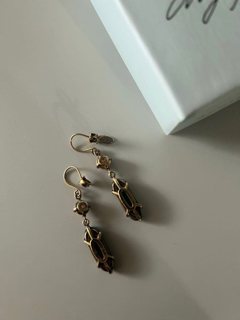 ◯◯wouters&hendrix◯◯サンストーン&グリーンアゲートピアス