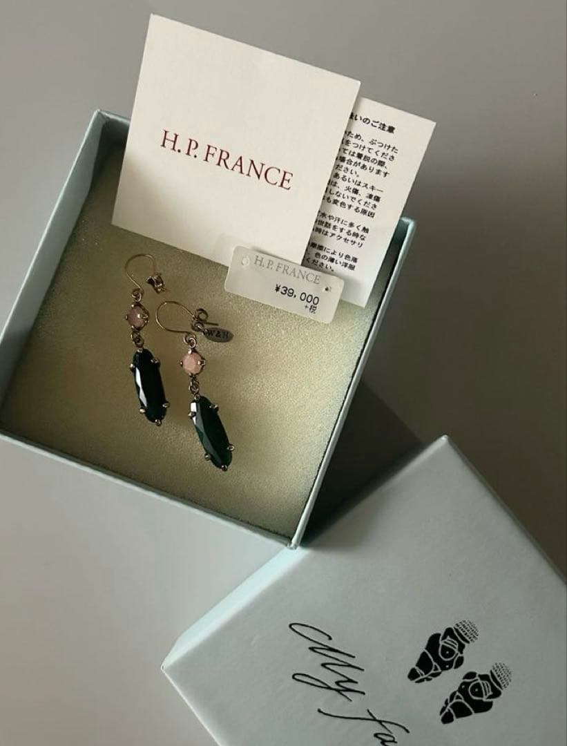 ◯◯wouters&hendrix◯◯サンストーン&グリーンアゲートピアス