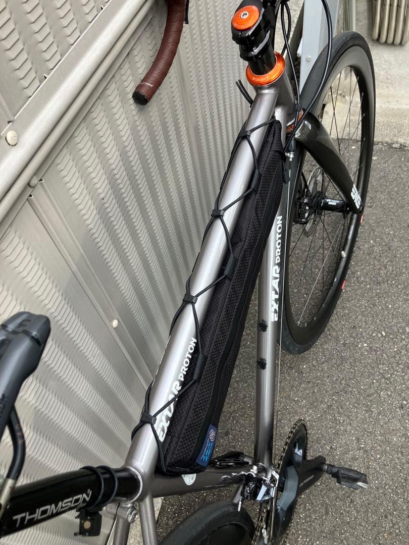 ハンドメイドフレームバッグ　X-PAC ブラック　42.5cm