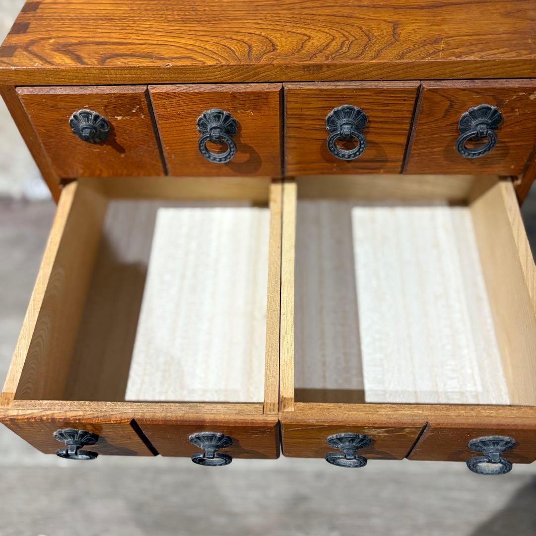 薬箪笥　小抽斗　小引き出し　9杯　ヴィンテージ　現状品