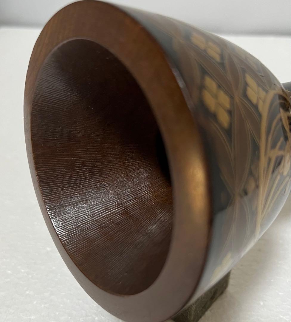 小鼓の胴　七宝繋ぎ蒔絵