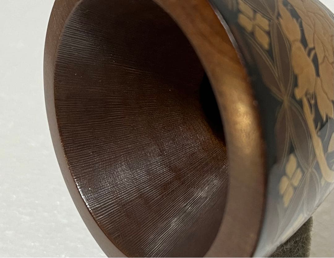 小鼓の胴　七宝繋ぎ蒔絵