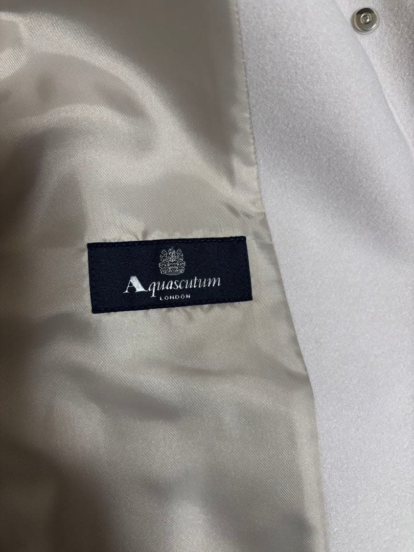 新品タグ付　アクアスキュータム　グレー ノーカラージャケット