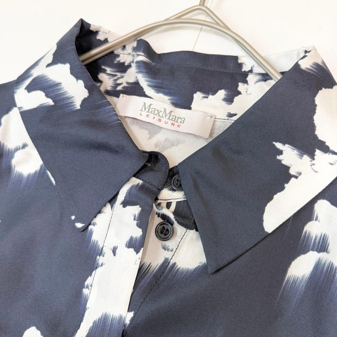 みもざる　Max Mara Leisur フラワープリントシャツワンピース