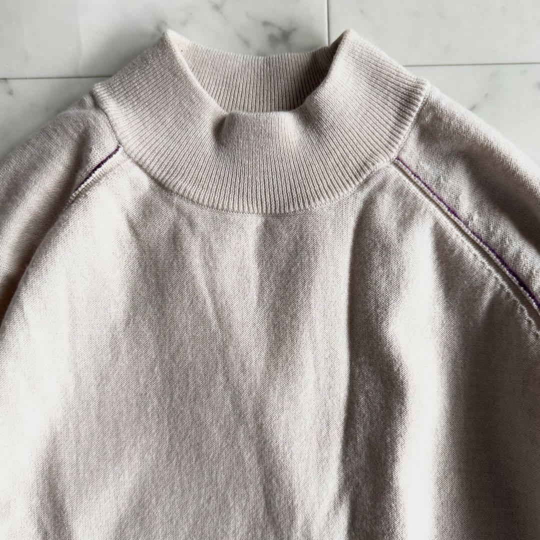 PS ポールスミス　洗える　長袖ニットワンピース　コットンウール　ドッキング