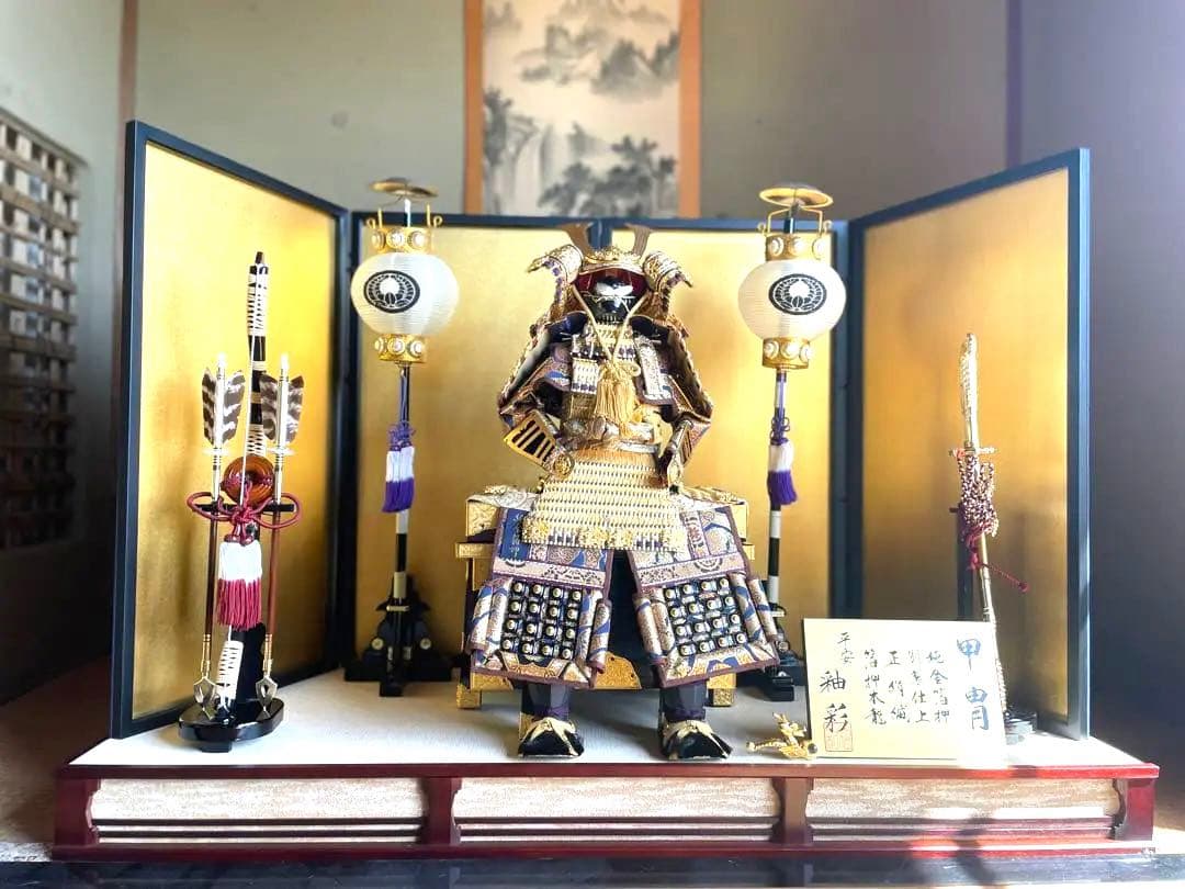 鎧兜　河寿の人形　五月人形