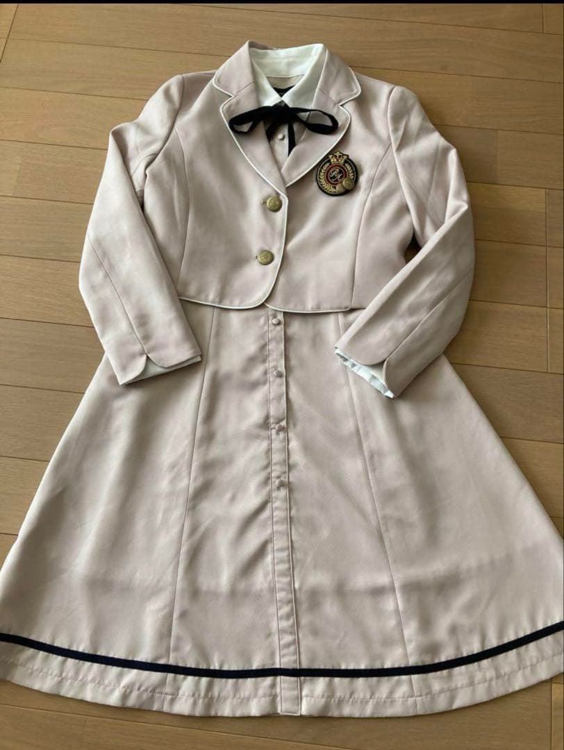 レピピアルマリオ　卒服　ベージュ ジャケット　ワンピース　リボン