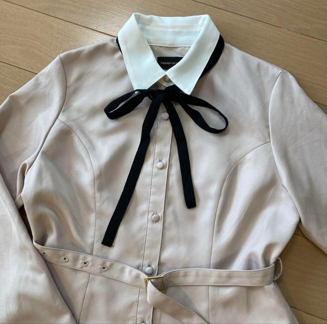 レピピアルマリオ　卒服　ベージュ ジャケット　ワンピース　リボン