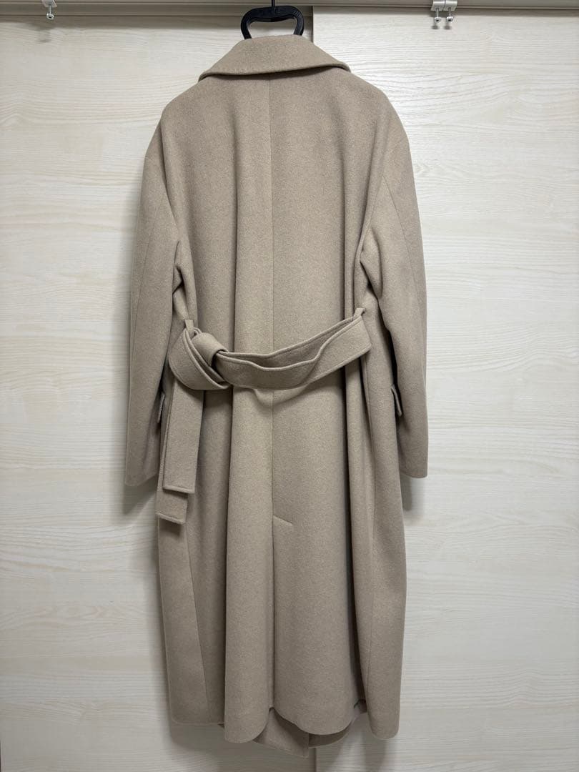 【新品・未使用】ベージュ ダブルブレスト ロングコート