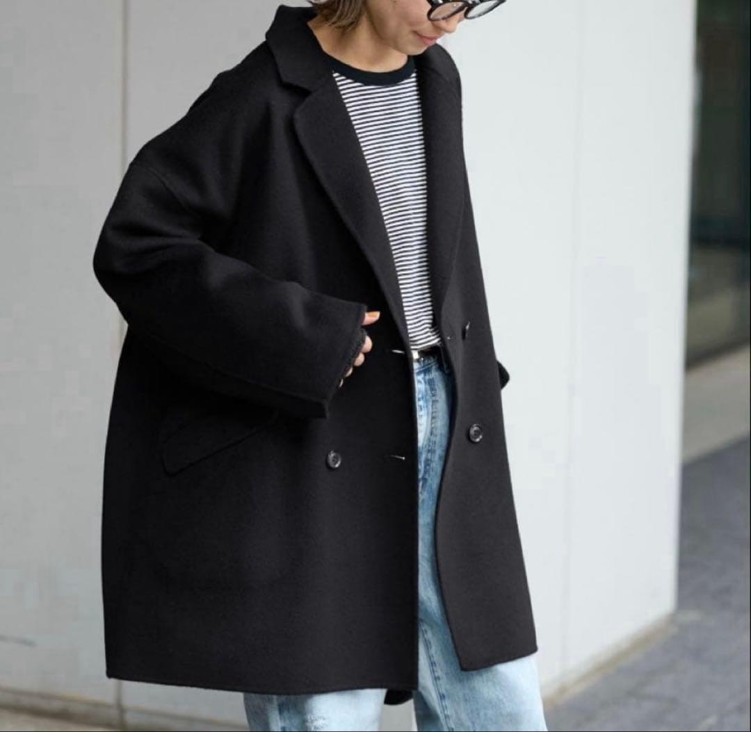 FRAMeWORK　ハミルトンリバーテーラードコート　ブラック　38