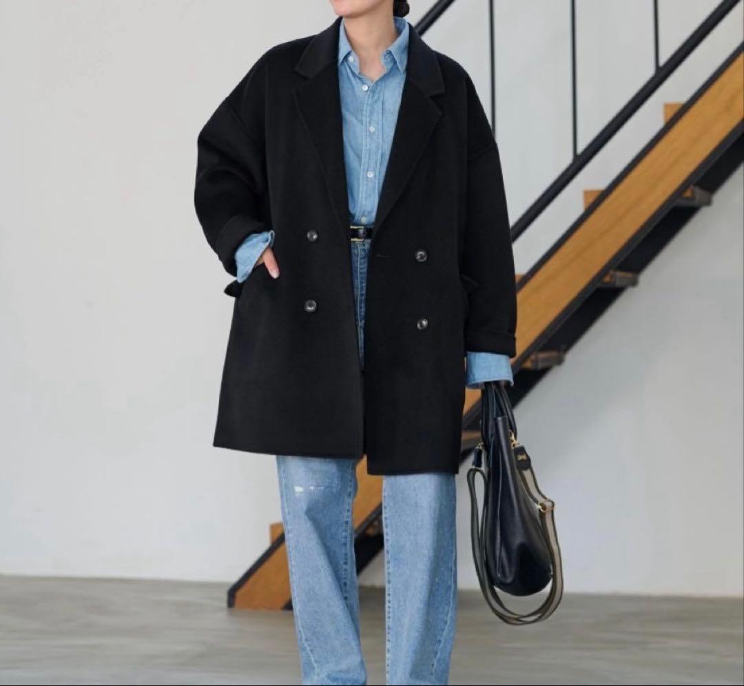 FRAMeWORK　ハミルトンリバーテーラードコート　ブラック　38