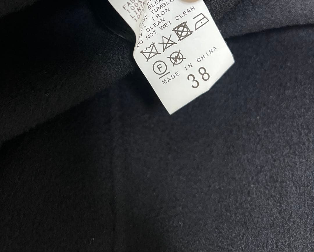 FRAMeWORK　ハミルトンリバーテーラードコート　ブラック　38