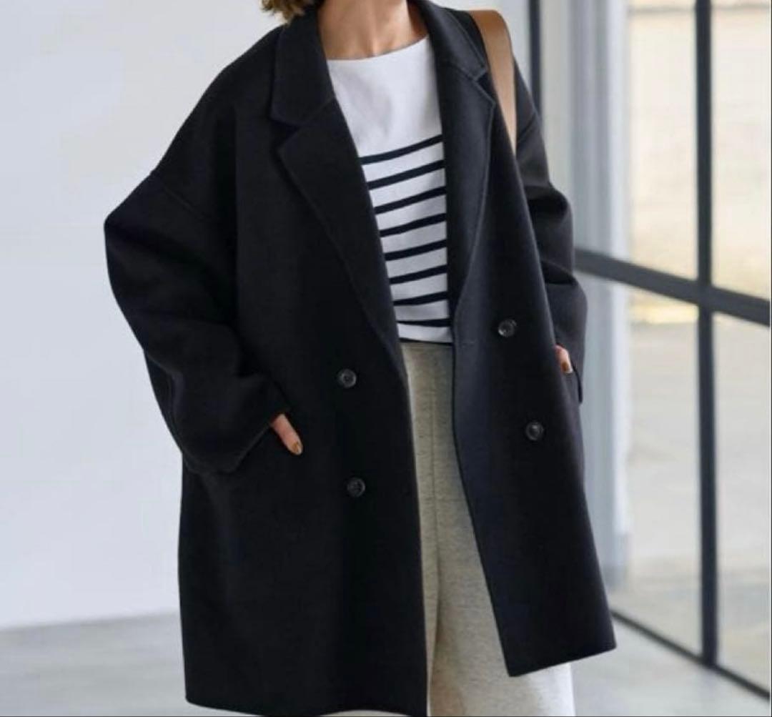 FRAMeWORK　ハミルトンリバーテーラードコート　ブラック　38