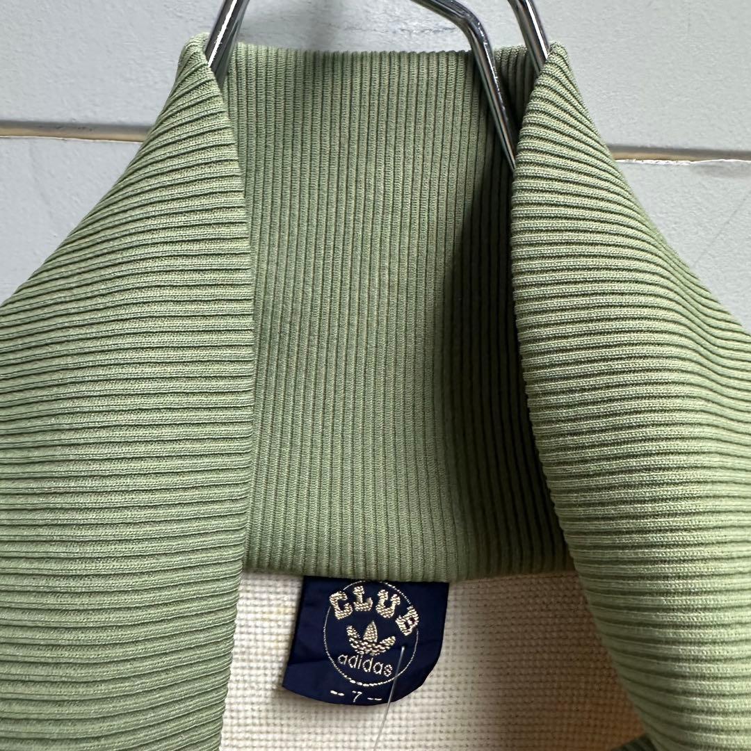 クリーム×モスグリーン　club adidas 80s トラックジャケット