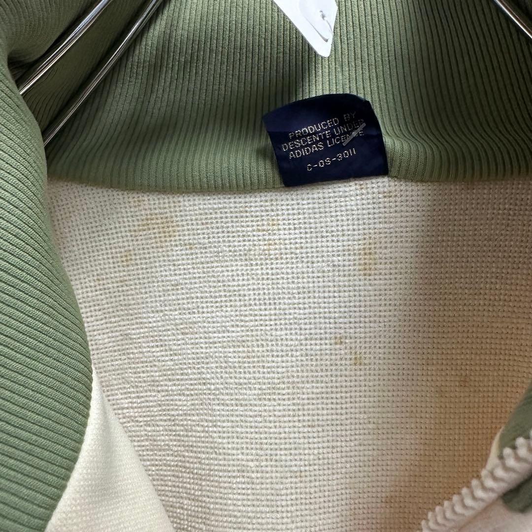 クリーム×モスグリーン　club adidas 80s トラックジャケット