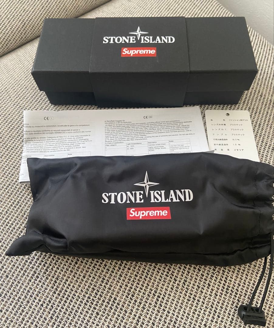【新品・タグ付き】シュプリーム　ストーンアイランド　コラボ　ゴーグル