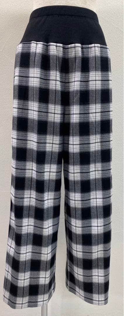 CYAN TOKYOリブウエストチェックパンツ