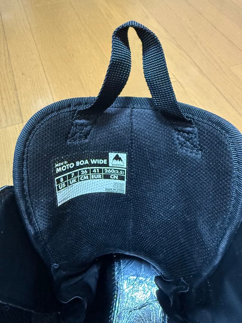 BURTON MOTO 26cmスノーボードブーツ ブラック 男性用
