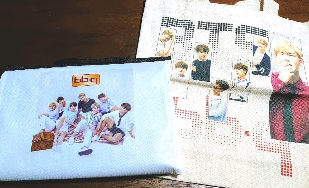 BTS 防弾少年団 bbq. レジャーシート エコバッグ TAEHYUNG V