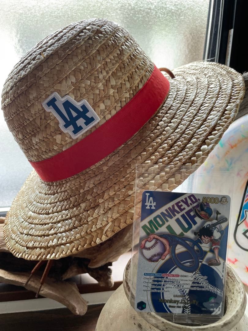【限定非売品】Dodgers×ONE PIECEコラボ 麦わら帽子＆カード