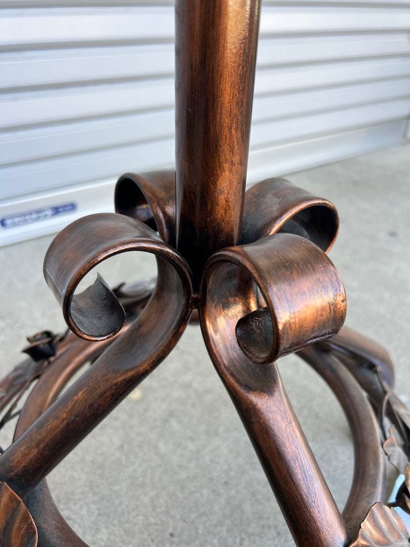 Y*O様 ブロンズ コートハンガー 5フック付き 薔薇のレリーフ　【アンティーク