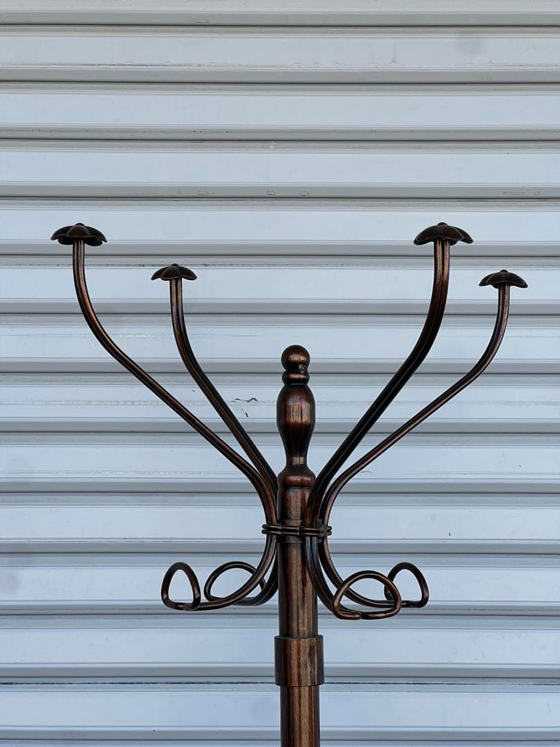 Y*O様 ブロンズ コートハンガー 5フック付き 薔薇のレリーフ　【アンティーク