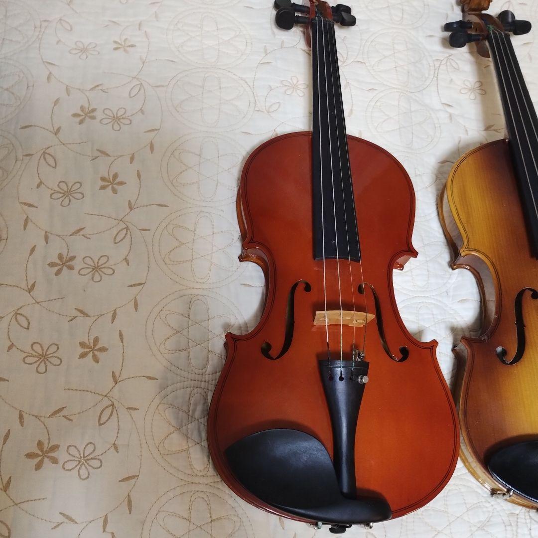 アコースティックバイオリン2本セット 初心者用 4/4