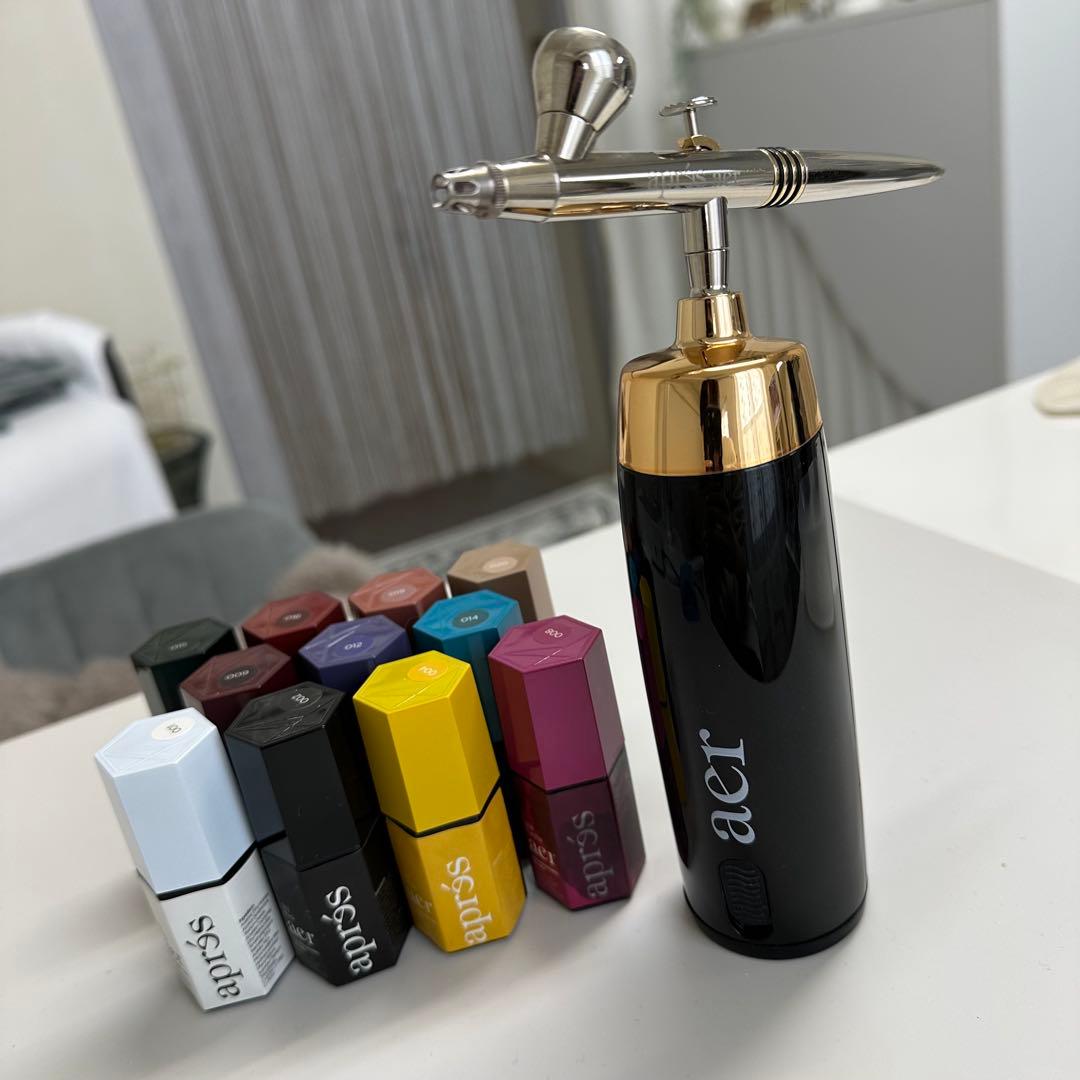 アプレ　apres エアブラシ Aer Gel マシン　カラーリキッド11色