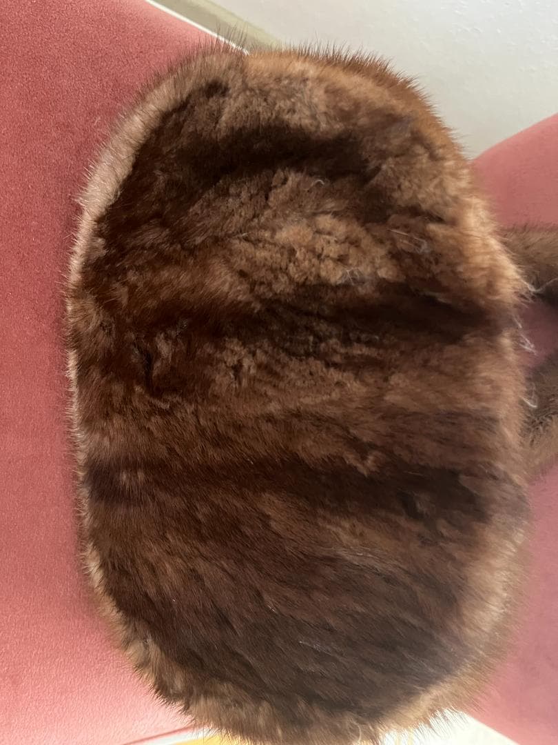 リアルファー ミンク バッグ 茶 ブラウン トートバッグ ハンドバッグ