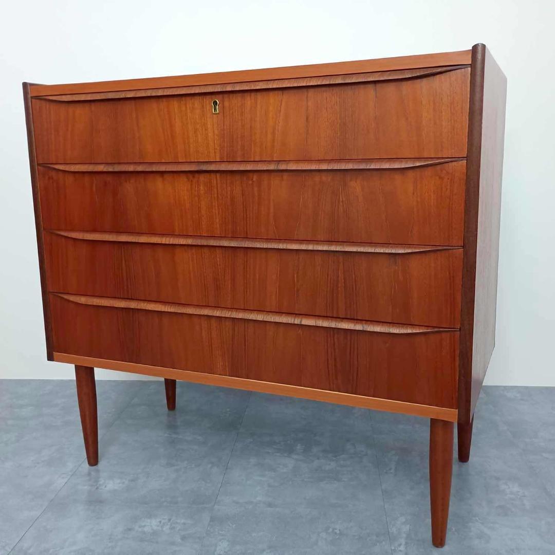 北欧ヴィンテージ チーク 4段チェスト