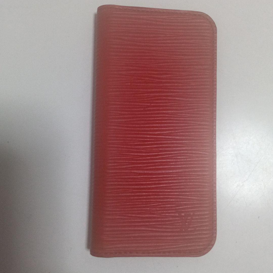 ルイ・ヴィトン 手帳型ケース 赤 日本製