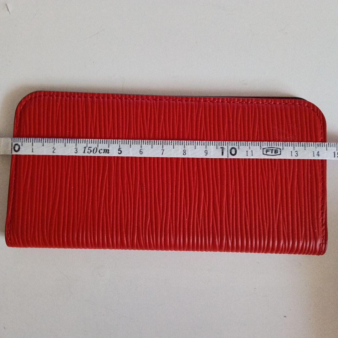 ルイ・ヴィトン 手帳型ケース 赤 日本製