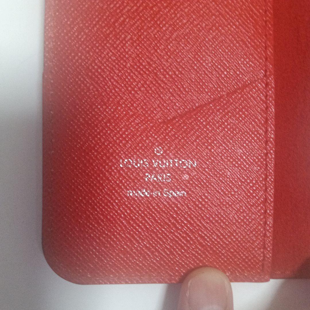 ルイ・ヴィトン 手帳型ケース 赤 日本製