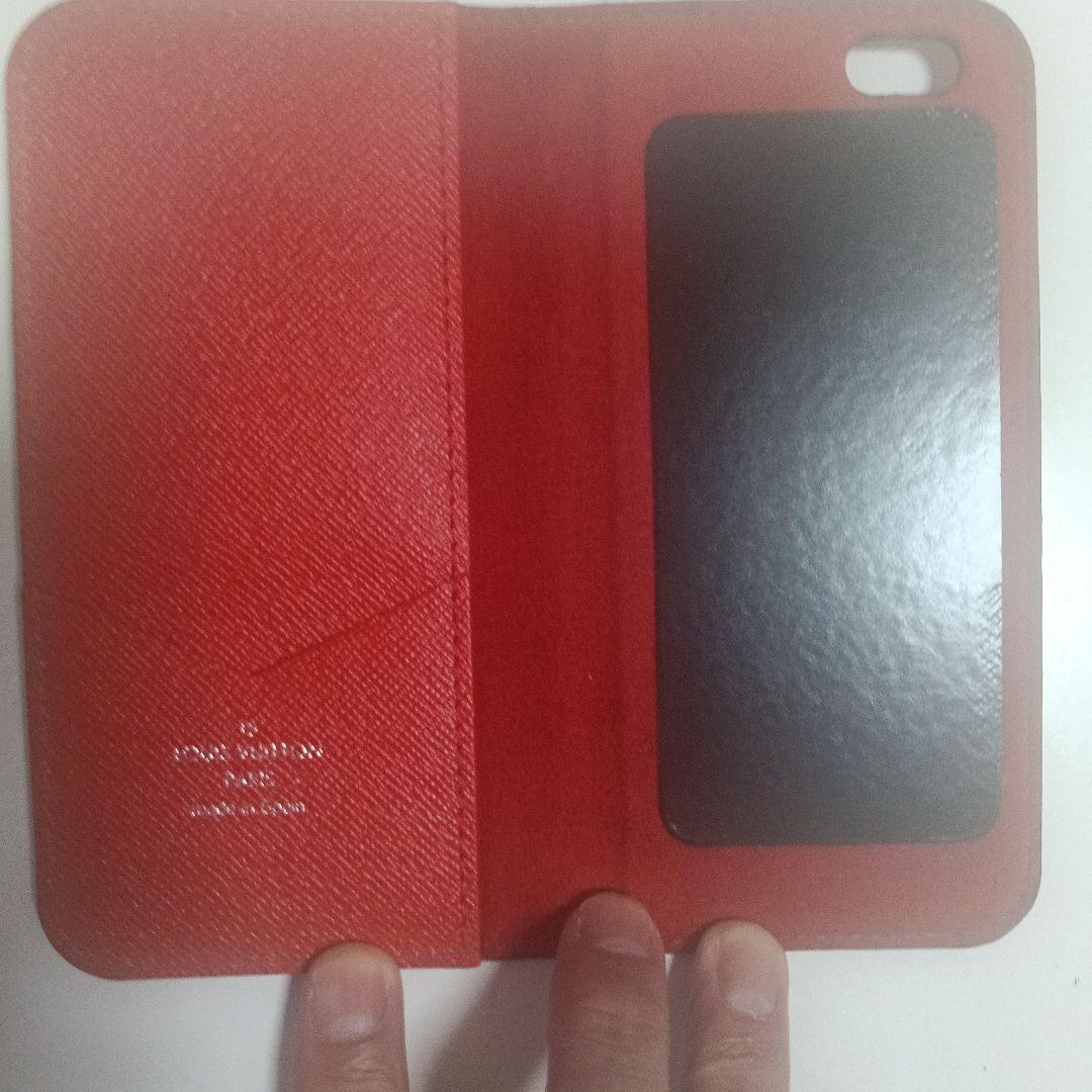ルイ・ヴィトン 手帳型ケース 赤 日本製