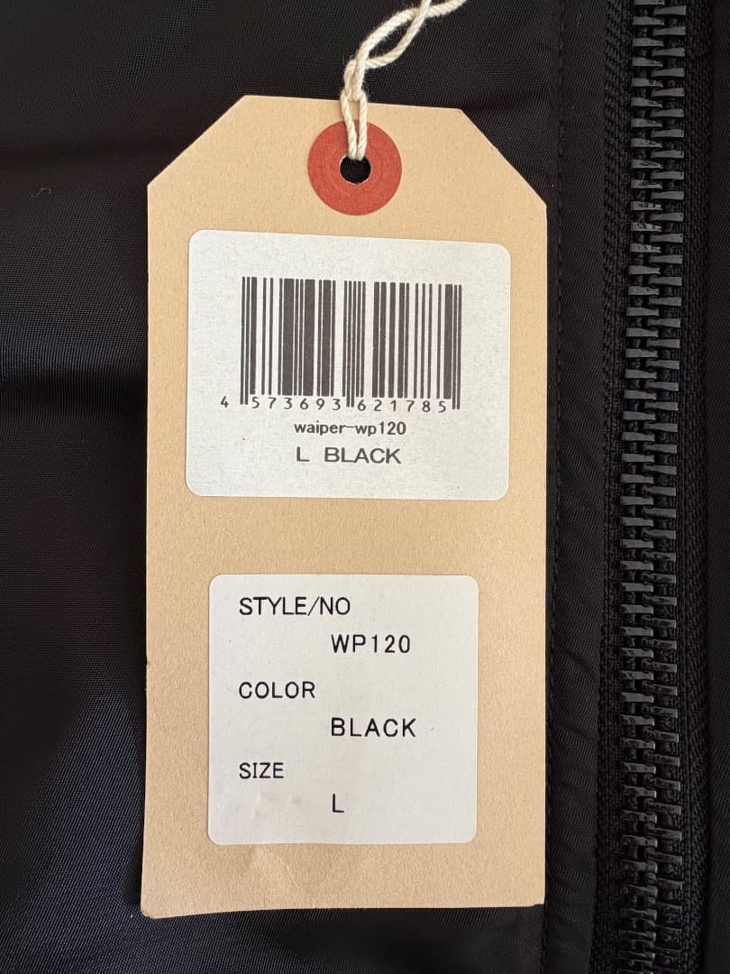 新品同様｜WAIPER.inc MA-1 ALL サイズL ブラック｜WP120